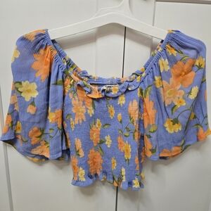 Floral Off-Shoulder Women Top